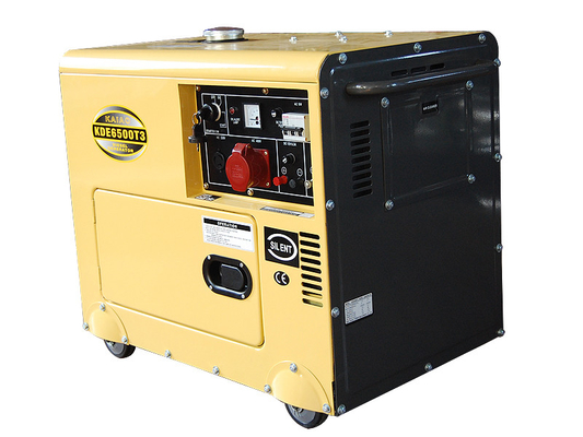 gerador diesel diminuto KDE6500T3 do depósito de gasolina 15L com o painel de controle de Digitas
