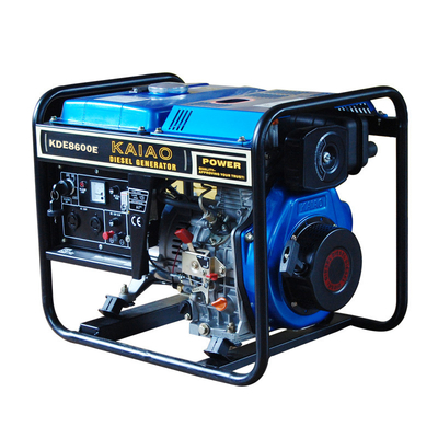 Geradores diesel de arranque elétrico de cilindro único, de estrutura aberta, modelo personalizado NO.KDE8600E