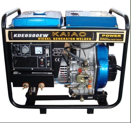 Gerador diesel 50hz 200A 3000rmp do soldador do quadro aberto com acionador de partida elétrico