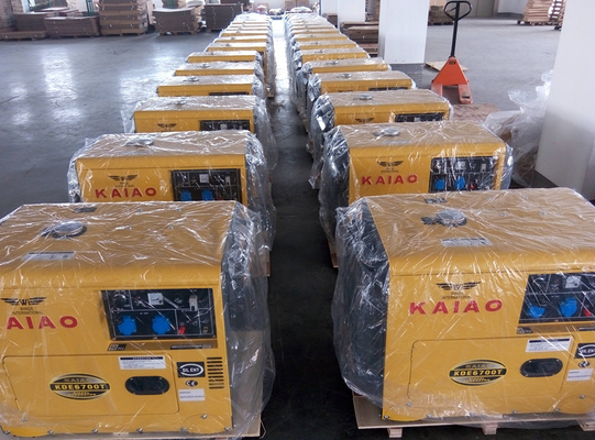 Geradores diesel pequenos silenciosos 2KW do começo da chave da fase monofásica - 10KW C.A. KDE6500T