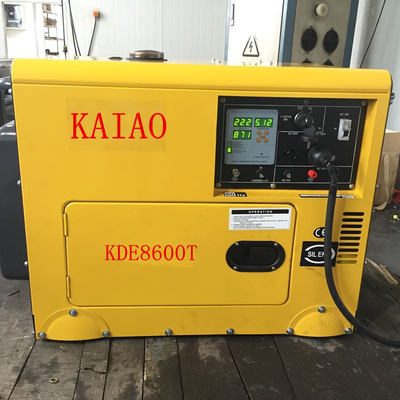 As rodas de KDE8600T quatro comprimem a velocidade de motor industrial do gerador diesel 3600 RPM