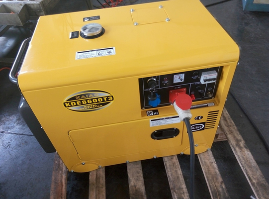 Costume 7KVA 3 geradores diesel pequenos da fase, gerador diesel quieto pequeno