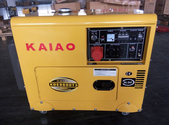 Costume 7KVA 3 geradores diesel pequenos da fase, gerador diesel quieto pequeno