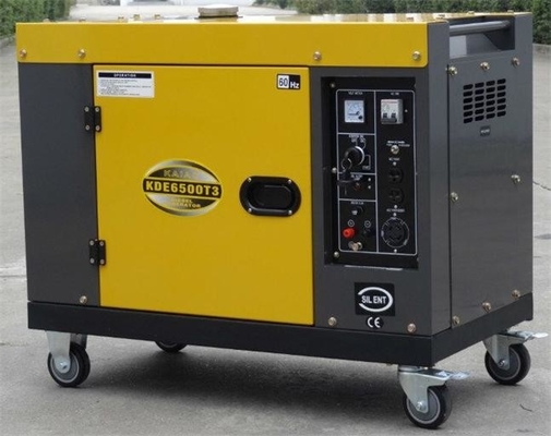 único cilindro 7kva 3 gerador diesel silencioso da fase 60hz