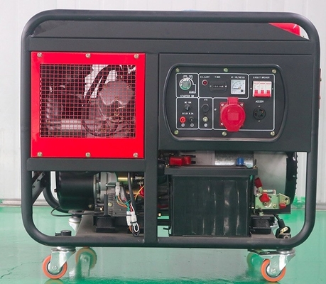 Motor de 2 cilindros refrigerado a ar 10kva 10kw gerador a diesel com rodas