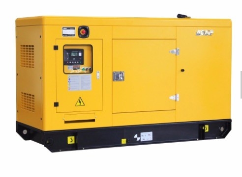 gerador 20kva 230v diesel silencioso pequeno amarelo