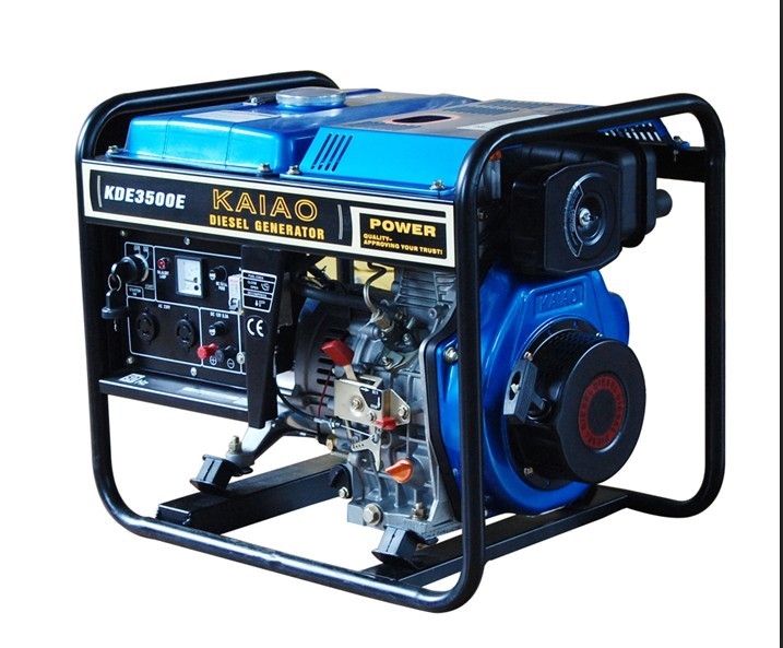 Gerador diesel aberto do quadro 3kw dos motores refrigerados a ar com o depósito de gasolina 12.5L