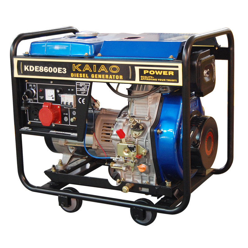 Acionador de partida diesel aberto da coice do gerador do quadro 6.3Kva para a fábrica/óleo arquivados