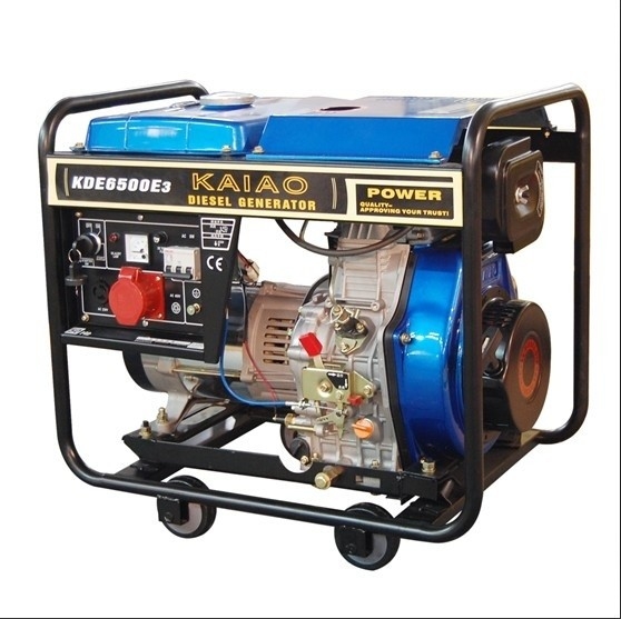 5KVA grupo de 3 geradores diesel pequeno portátil da fase 760 x 515 x 710 milímetros KDE6500E3