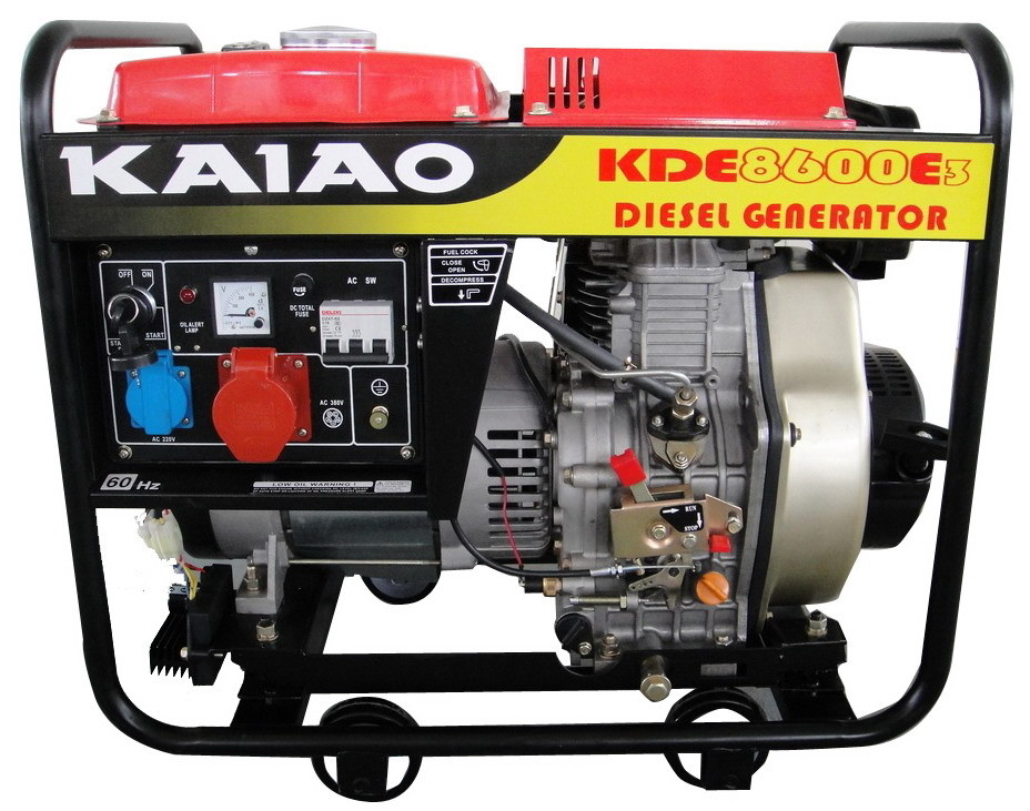 CE Pequenos geradores a diesel 3 fases 6.5kw Set de gerador a diesel 8600E3 Para casa