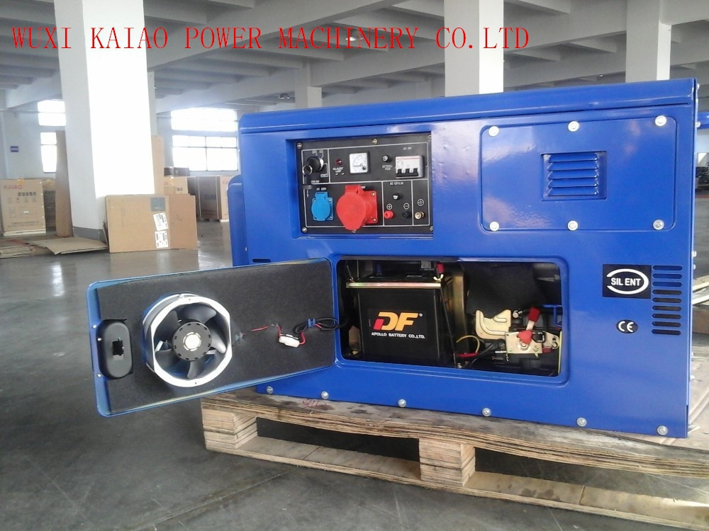 Tipo silencioso gerador de poder à espera, geradores running do silêncio 10KVA com o certificado do OEM/ISO
